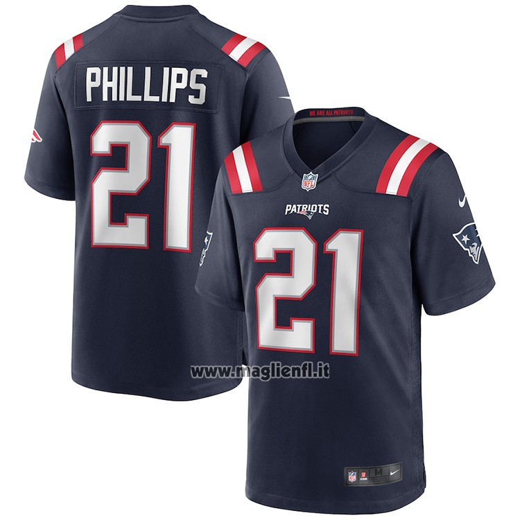 Maglia NFL Game New England Patriots Adrian Phillips Blu